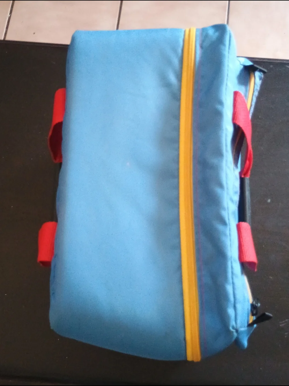 Vintage Nintendo Blue and Red Travel Case - Portable Gaming Bag